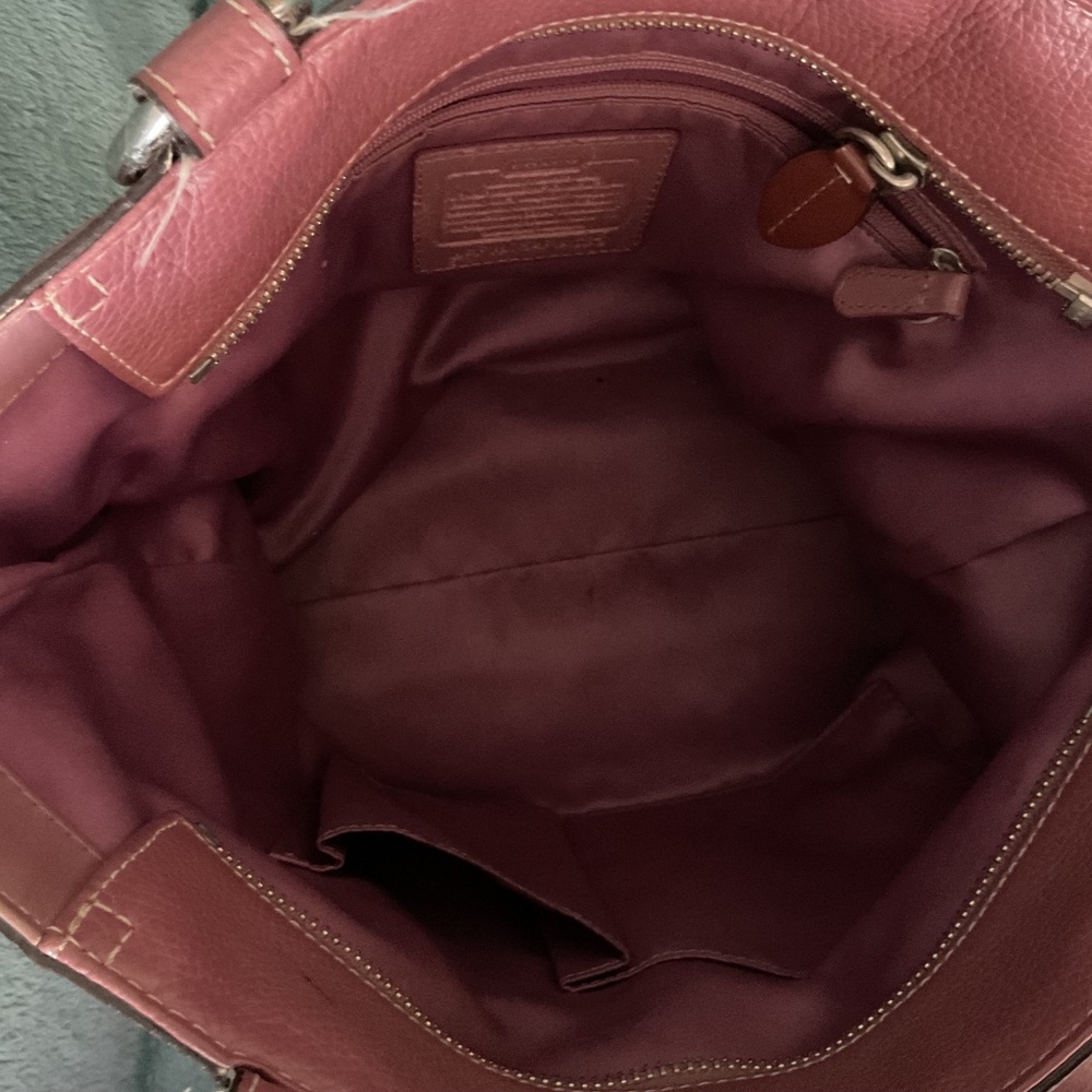Coach Factory Mauve Leather Tote - Picture 3 of 6